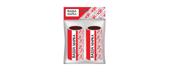 Прозрачный пакет + этикетка + картонный хедер